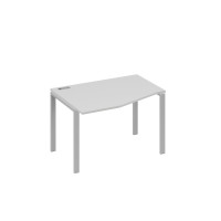 Стол на металлокаркасе UNO эргономичный левый "Техно" серый / металлокаркас серый А4 С1 061 СЕ