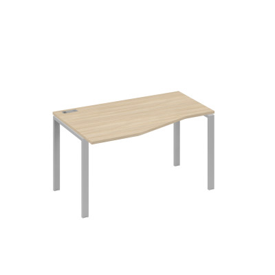 Стол левый "Техно" на металлокаркасе UNO эргономичный дуб скандинавский / металлокаркас серый А4 С1 063 ДК