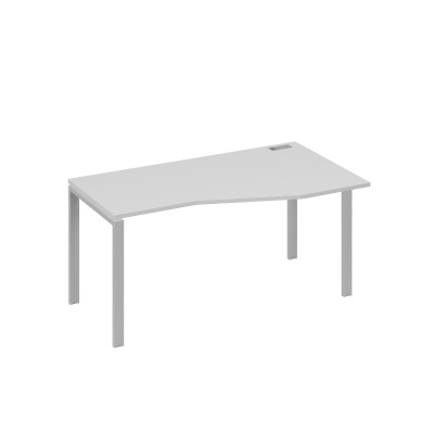 Стол правый "Техно" на металлокаркасе UNO эргономичный серый / металлокаркас серый А4 С1 066 СЕ