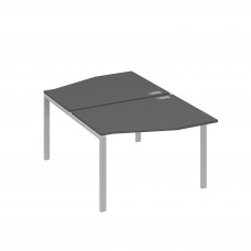 Рабочая станция столы Техно на металлокаркасе UNO (2х120) антрацит премиум / металлокаркас серый А4 С1 189 АР