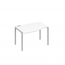 Стол "Техно" левый на металлокаркасе DUE эргономичный белый премиум / металлокаркас серый А4 С2 061 БП