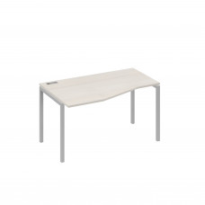 Стол "Техно" левый металлокаркас DUE эргономичный дуб / металлокаркас серый А4 С2 063 ДШ
