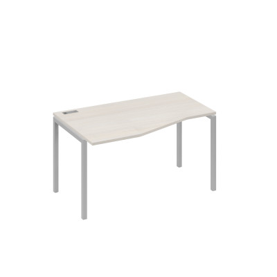 Стол "Техно" левый металлокаркас DUE эргономичный дуб / металлокаркас серый А4 С2 063 ДШ