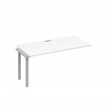 Секция стола станции 160 с каркасом TRE белый премиум / металлокаркас серый А4 С3 025-1 БП