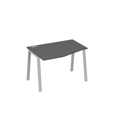 Стол "Техно" эргономичный на металлокаркасе TRE левый антрацит премиум / металлокаркас серый А4 С3 061 АР
