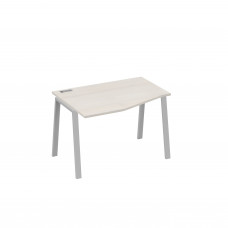 Стол "Техно" эргономичный на металлокаркасе TRE левый дуб / металлокаркас серый А4 С3 061 ДШ