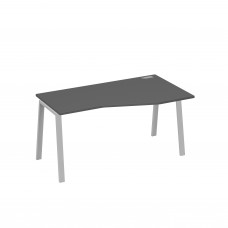 Стол правый "Техно" на металлокаркасе TRE эргономичный антрацит премиум / металлокаркас серый А4 С3 066 АР