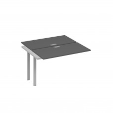Секция стола рабочей станции на металлокаркасе TRE (2х120) антрацит премиум / металлокаркас серый А4 С3 170-1 АР