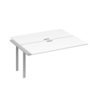 Секция стола станции 2х160 с каркасом TRE белый премиум / металлокаркас серый А4 С3 175-1 БП