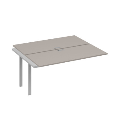 Секция стола 2х160 рабочей станции на каркасе UNO мокко премиум / металлокаркас серый А4 С1 175-1 МП