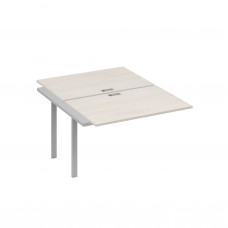 Секция стола станции на каркасе TRE 2х120 дуб / металлокаркас серый А4 С3 176-1 ДШ