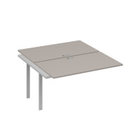 Секция на каркасе TRE стола рабочей станции 2х140 мокко премиум / металлокаркас серый А4 С3 177-1 МП