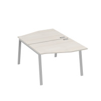 Рабочая станция со столами Техно на металлокаркасе TRE (2х120) дуб / металлокаркас серый А4 С3 189 ДШ