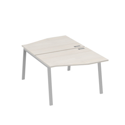 Рабочая станция со столами Техно на металлокаркасе TRE (2х120) дуб / металлокаркас серый А4 С3 189 ДШ