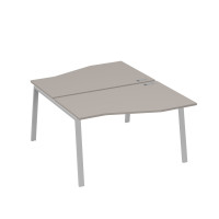 Рабочая станция столы Техно (2х140) каркас TRE мокко премиум / металлокаркас серый А4 С3 190 МП