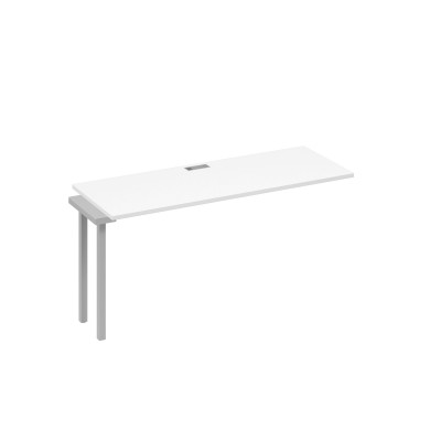 Секция стола 160 рабочей станции опоры QUATTRO белый премиум / металлокаркас серый А4 С4 005-1 БП