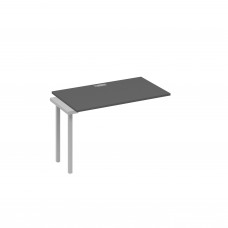 Секция стола 120 офисной станции на каркасе QUATTRO антрацит премиум / металлокаркас серый А4 С4 013-1 АР
