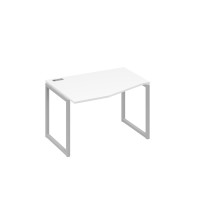 Стол эргономичный металлокаркас QUATTRO "Техно" левый белый премиум / металлокаркас серый А4 С4 061 БП