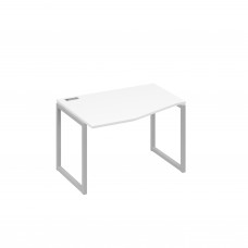 Стол эргономичный металлокаркас QUATTRO "Техно" левый белый премиум / металлокаркас серый А4 С4 061 БП