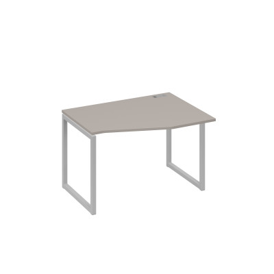 Стол на металлокаркасе QUATTRO "Техно" эргономичный правый мокко премиум / металлокаркас серый А4 С4 062 МП