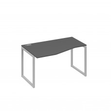 Стол левый эргономичный "Техно" металлокаркас QUATTRO антрацит премиум / металлокаркас серый А4 С4 063 АР