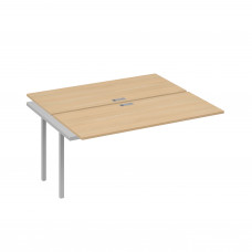 Секция стола рабочей станции на металлокаркасе QUATTRO (2х160) натуральный дуб / металлокаркас серый А4 С4 175-1 НД