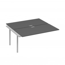 Секция стола на металлокаркасе DUE (2х160) антрацит премиум / металлокаркас серый А4 С2 178-1 АР