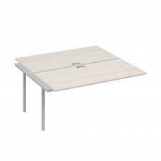 Секция стола на металлокаркасе DUE (2х160) дуб / металлокаркас серый А4 С2 178-1 ДШ