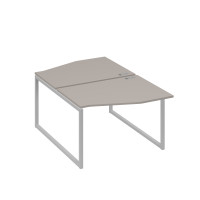 Рабочая станция каркас QUATTRO (2х120) столы Техно мокко премиум / металлокаркас серый А4 С4 189 МП