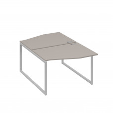 Рабочая станция каркас QUATTRO (2х120) столы Техно мокко премиум / металлокаркас серый А4 С4 189 МП