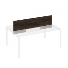 Экран настольный фронтальный для стола 180 с двумя кабель-каналами дуб ристретто/ металлокаркас белый А4 Б 849 ДР