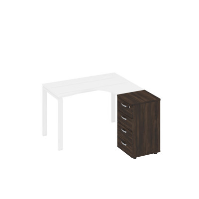 Тумба приставная 4-х ящичная с замком дуб ристретто А4 9223 ДР