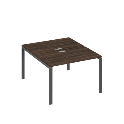 Рабочая станция на металлокаркасе UNO (2х120) дуб ристретто/ металлокаркас антрацит А4 А1 173 ДР