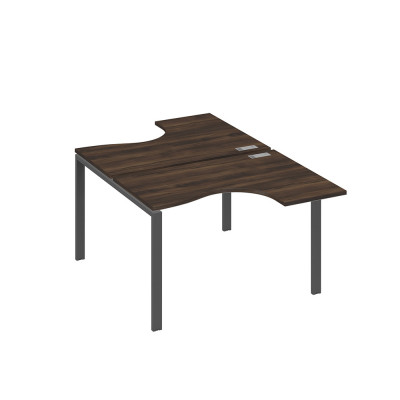 Рабочая станция опоры UNO столы (2х120) Классика дуб ристретто/ металлокаркас антрацит А4 А1 180 ДР