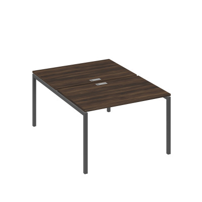 Рабочая станция (2х120) на каркасе DUE дуб ристретто/ металлокаркас антрацит А4 А2 176 ДР