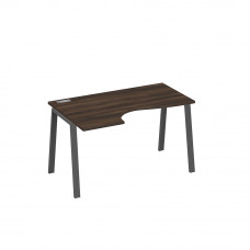 Стол левый "Классика" на металлокаркасе TRE эргономичный дуб ристретто/ металлокаркас антрацит А4 А3 043 ДР
