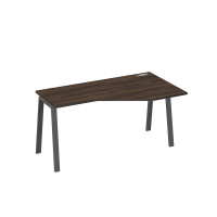 Стол правый "Техно" на каркасе TRE эргономичный дуб ристретто/ металлокаркас антрацит А4 А3 056 ДР