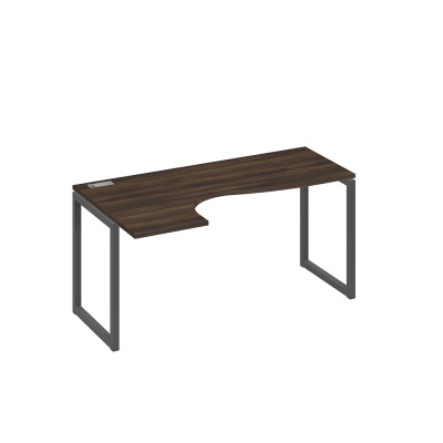 Стол эргономичный "Классика" на металлокаркасе QUATTRO левый дуб ристретто/ металлокаркас антрацит А4 А4 035 ДР