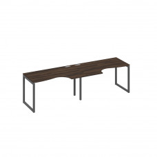 Рабочая станция столы Классика на каркасе QUATTRO (2х140) дуб ристретто/ металлокаркас антрацит А4 А4 043-2 ДР