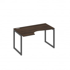Стол "Классика" левый на металлокаркасе QUATTRO эргономичный дуб ристретто/ металлокаркас антрацит А4 А4 043 ДР