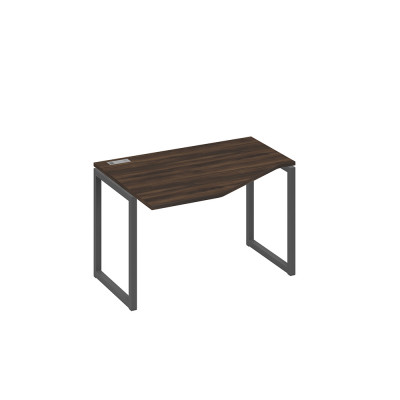 Стол "Техно" на металлокаркасе QUATTRO эргономичный левый дуб ристретто/ металлокаркас антрацит А4 А4 051 ДР