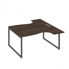 Рабочая станция QUATTRO (2х160) столы Классика эргономичные дуб ристретто/ металлокаркас антрацит А4 А4 182 ДР