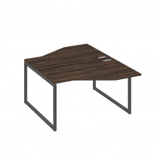 Рабочая станция со столами (2х140) Техно на каркасе QUATTRO дуб ристретто/ металлокаркас антрацит А4 А4 187 ДР