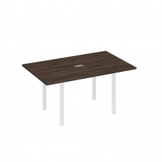 Стол 160 на металлокаркасе UNO переговорный дуб ристретто/ металлокаркас белый А4 Б1 121 ДР