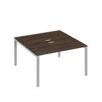 Рабочая станция на металлокаркасе UNO (2х140) дуб ристретто/ металлокаркас серый А4 С1 174 ДР
