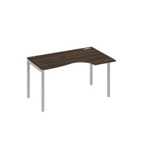 Стол на металлокаркасе DUE "Классика" эргономичный правый дуб ристретто/ металлокаркас серый А4 С2 044 ДР
