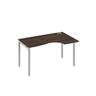 Стол на металлокаркасе DUE "Классика" эргономичный правый дуб ристретто/ металлокаркас серый А4 С2 044 ДР