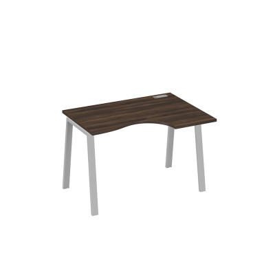 Стол на металлокаркасе TRE правый "Классика" эргономичный дуб ристретто/ металлокаркас серый А4 С3 042 ДР