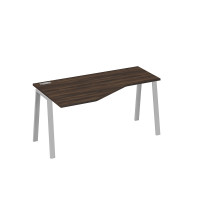 Стол левый "Техно" на металлокаркасе TRE эргономичный дуб ристретто/ металлокаркас серый А4 С3 055 ДР