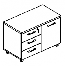 Тумба для оргтехники (топ ДСП) вяз либерти / мокко премиум МР 271 ВЛ/МП/МП